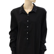 Nili Lotan Solid Long Sleeve Cotton Long Maxi Dress XS