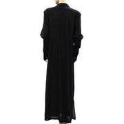 Nili Lotan Solid Long Sleeve Cotton Long Maxi Dress XS