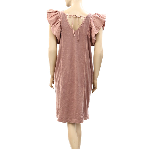 Daily Practice by Anthropologie Flutter-Sleeve Tee Dress S