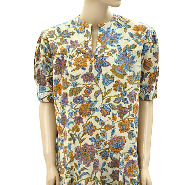 Le Petite Francaise Floral Printed Ruffle Mini Dress M