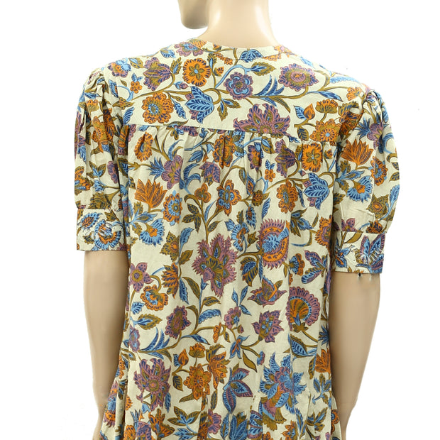 Le Petite Francaise Floral Printed Ruffle Mini Dress M