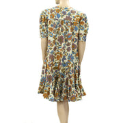 Le Petite Francaise Floral Printed Ruffle Mini Dress M