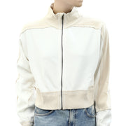 Free People We The Free Asher Track Zip Up Jacket Cropped Top XS