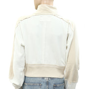 Free People We The Free Asher Track Zip Up Jacket Cropped Top XS