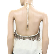 Free People Smoke Screen Tank Sequin Embellished Blouse Top XS
