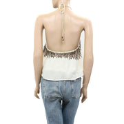 Free People Smoke Screen Tank Sequin Embellished Blouse Top XS