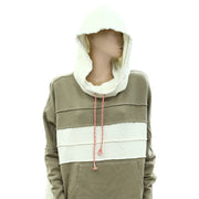 Free People Colorblocked Hoodie Tunic Top M