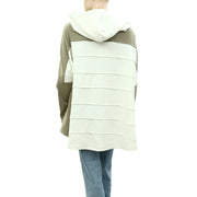 Free People Colorblocked Hoodie Tunic Top M