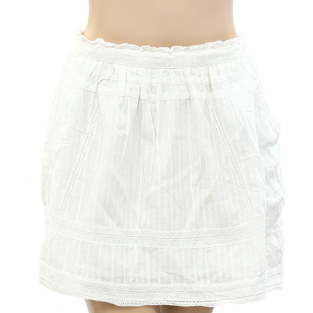 Zadig & Voltaire Striped Lace Mini Skirt S