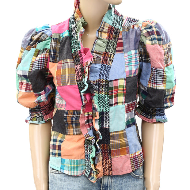 Love The Label Anthropologie Zuri Buttondown Blouse Top S