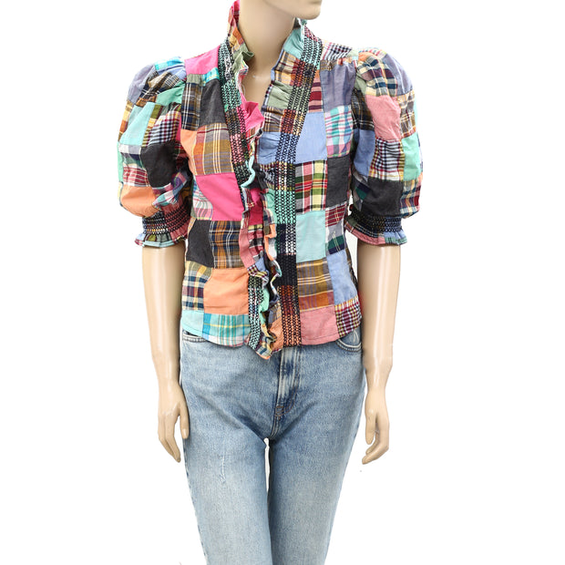 Love The Label Anthropologie Zuri Buttondown Blouse Top S