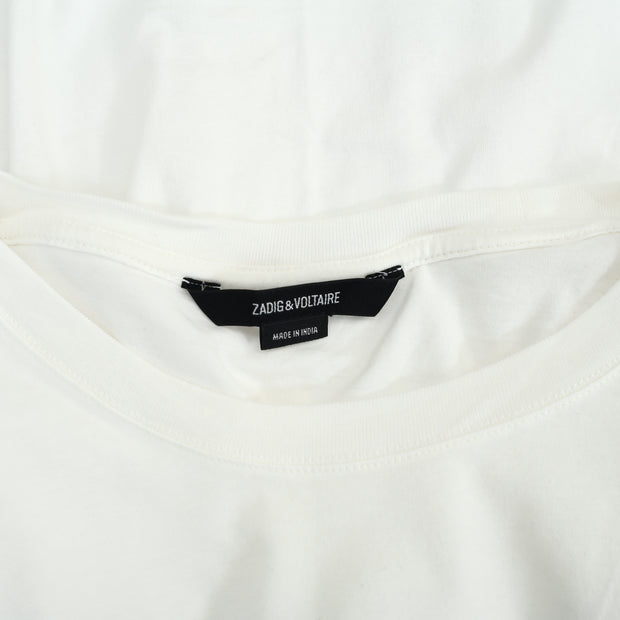 Zadig & Voltaire Men's Solid Cotton White T-Shirt