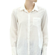 Nili Lotan Cotton Voile NL Buttondown Shirt Blouse Top S