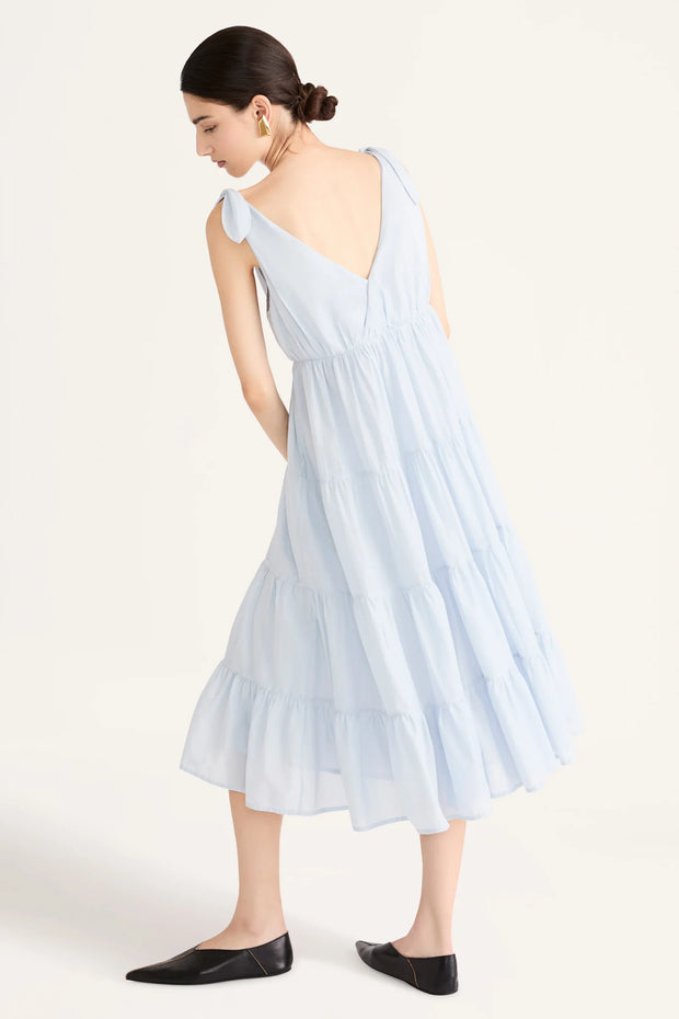 Merlette Solid Flor Midi Dress