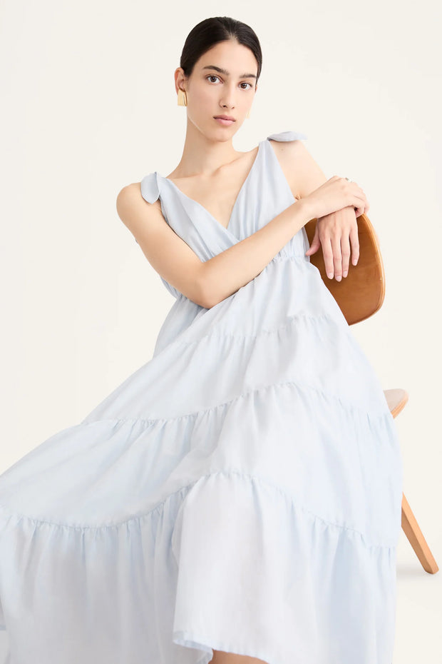 Merlette Solid Flor Midi Dress