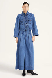 Merlette Verne Buttondown Denim Jacket Top