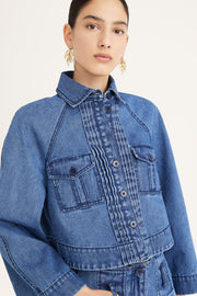 Merlette Verne Buttondown Denim Jacket Top