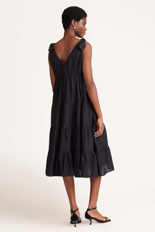 Merlette Solid Flor Midi Dress