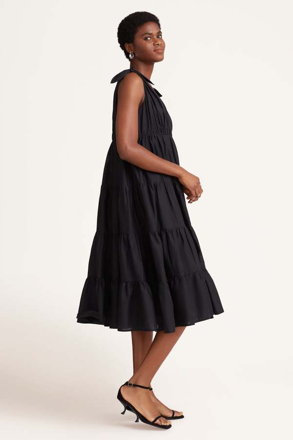 Merlette Solid Flor Midi Dress