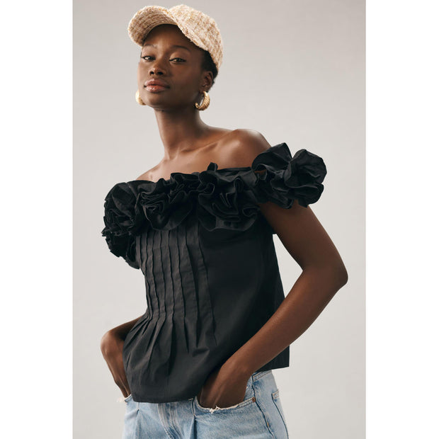 Maeve Anthropologie Ruffled Off-The-Shoulder Blouse Top S