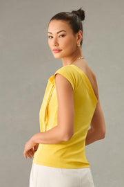 Anthropologie Maeve One-Shoulder Bow Blouse Top XXS