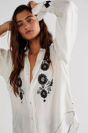 Free People We The Free Billy Silky Tunic Shirt Top