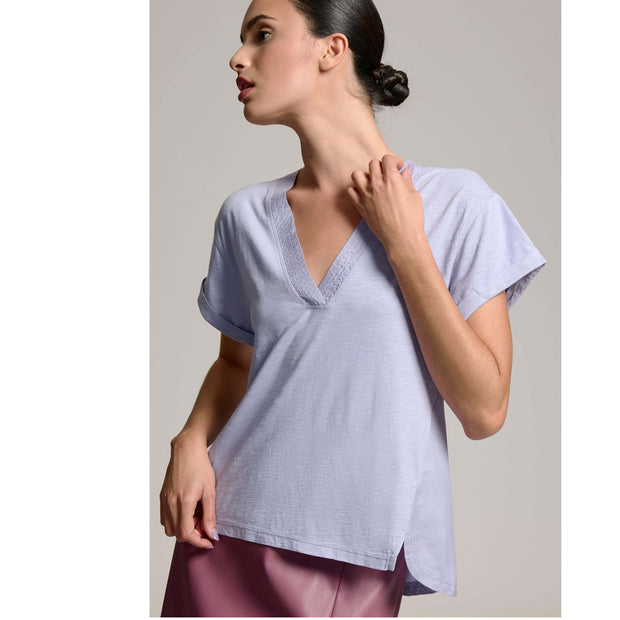 Daily Practice by Anthropologie V-Neck Short-Sleeve Tee Tunic Top