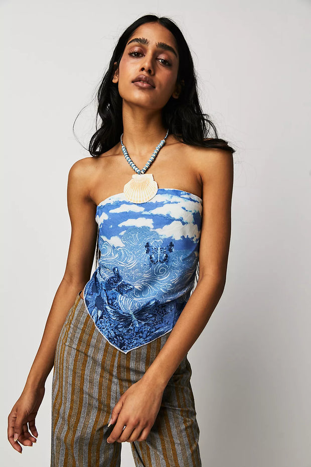 Free People FP One Raya Bandana Blouse Top