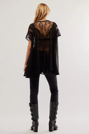 Free People Farrah Lace Tunic Top