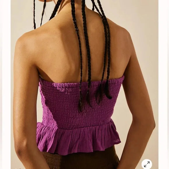 Free People Free-est Fun In The Sun Tube Blouse Top S