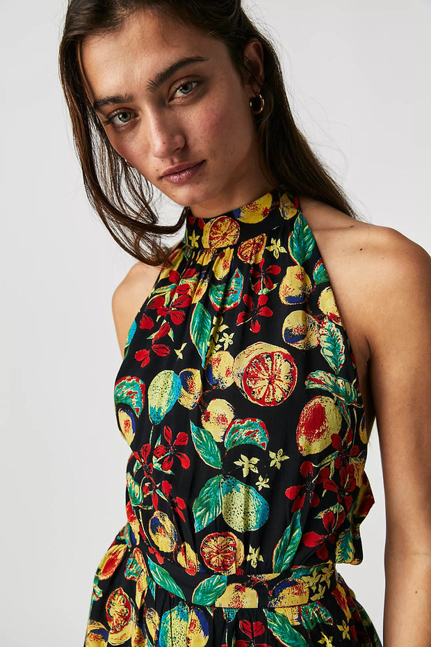 Free People Coral Tides Halter Romper XS
