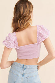 Free People Thank You Very Sweetly Cropped Top S
