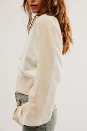 Free People We The Free Asher Track Zip Up Jacket Cropped Top XS