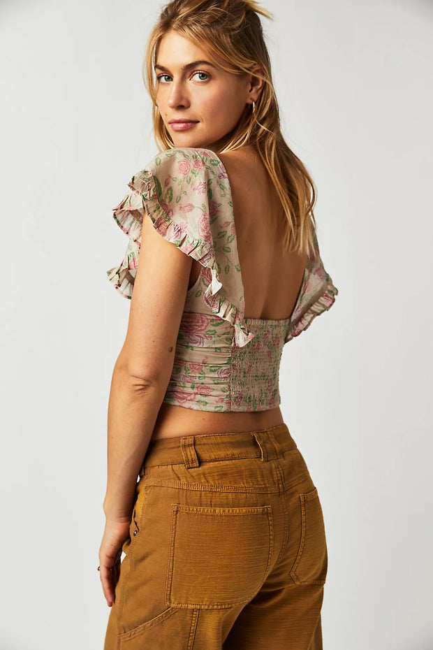 Free People Nala Printed Cropped Top