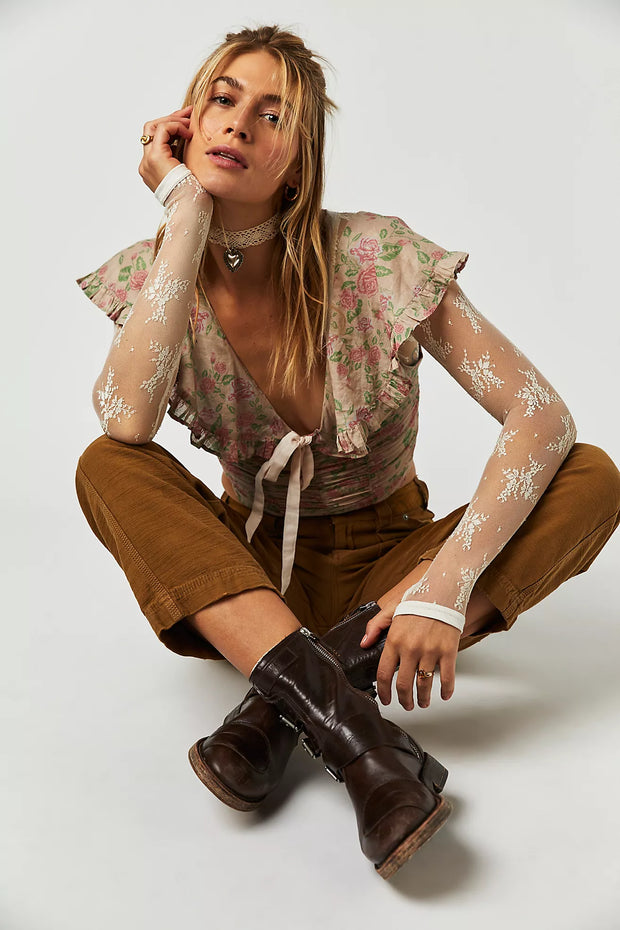 Free People Nala Printed Cropped Top