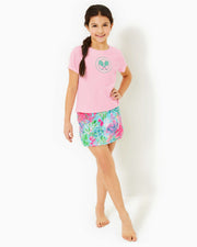 Lilly Pulitzer Luxletic Girls Mini Rally Tee Top S