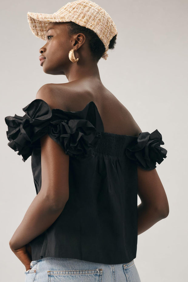 Maeve Anthropologie Ruffled Off-The-Shoulder Blouse Top S