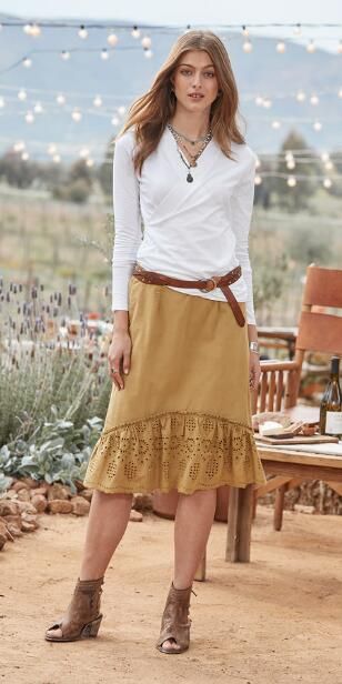 Sundance Adeline Travel Midi Skirt S