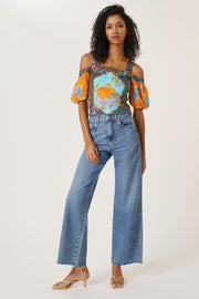 Love The Label Anthropologie Patchwork Cropped Tank Top S