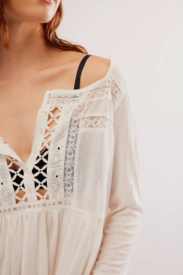 Free People Pretty Please Tunic Top S