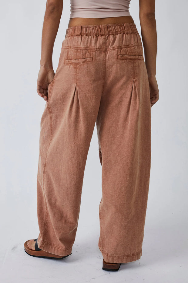 Free People Lotta Love Linen Trousers Pants