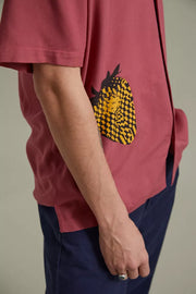 Urban Outfitters UO Buttondown Pop Art Graphic Camp Collar Shirt Men's M