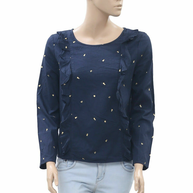 Des Petits Hauts Wilfried Frutti Printed Blouse Top M T-2