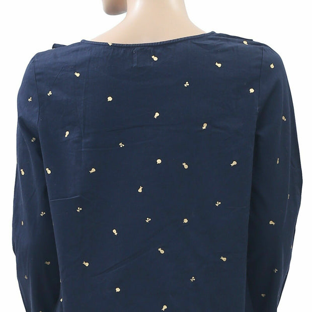 Des Petits Hauts Wilfried Frutti Printed Blouse Top M T-2