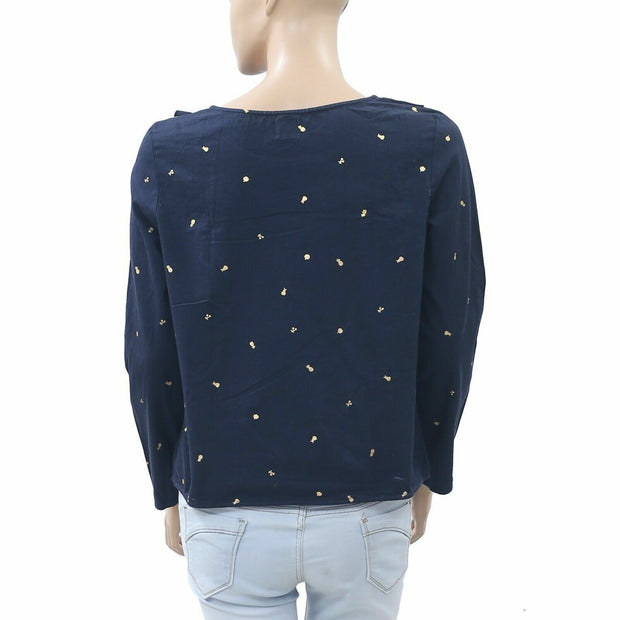 Des Petits Hauts Wilfried Frutti Printed Blouse Top M T-2