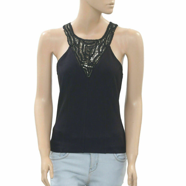 Silence + Noise Urban Outfitters Sequin Embellished Blouse Top M