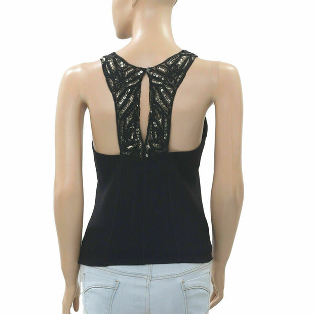 Silence + Noise Urban Outfitters Sequin Embellished Blouse Top M