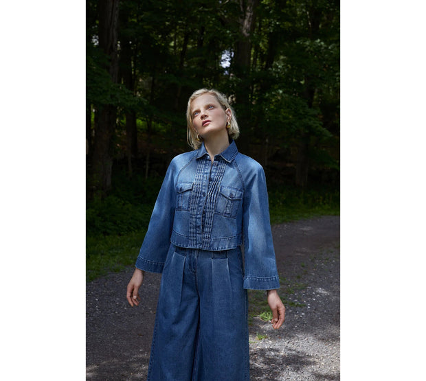 Merlette Verne Buttondown Denim Jacket Top
