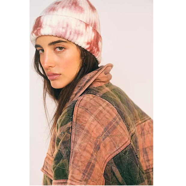 Free People Sammi Shirt Quilted Plaid Buttondown Jacket Top