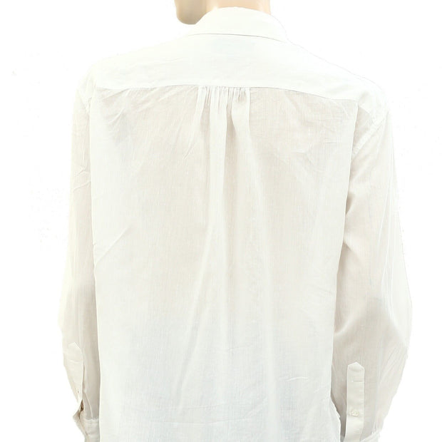 Nili Lotan Daniel Pintucked Cotton-Voile Shirt Top